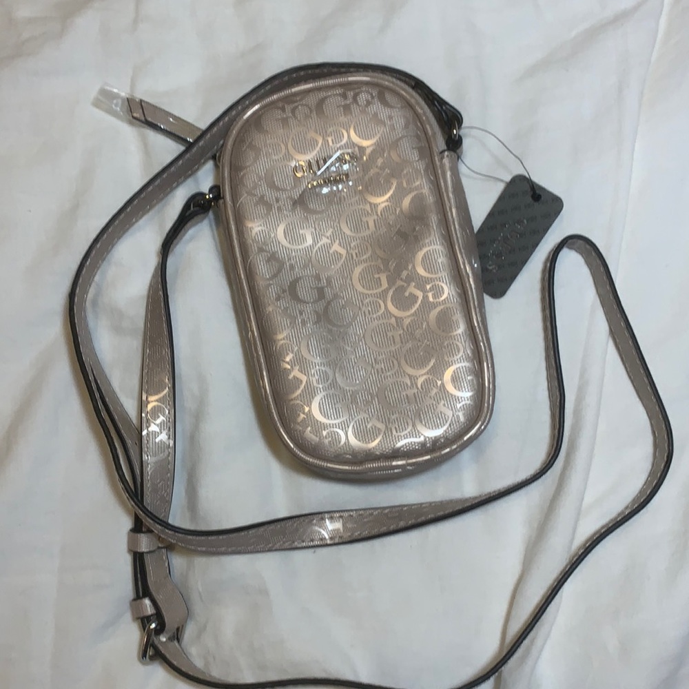 NEW GUESS LOS ANGELES Pink Dust Kalei Mini Crossbody/Phone Bag